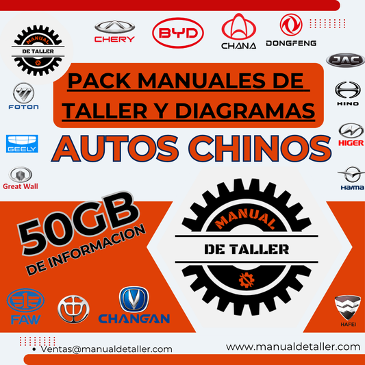 Manuales De Taller Y Diagramas Autos Chinos (Pack 50 GB)